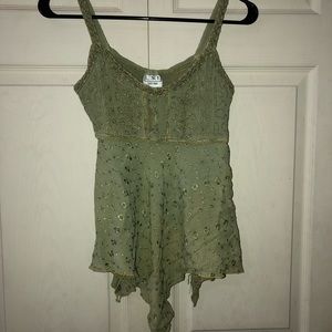 Super Cute Green Detailed Top